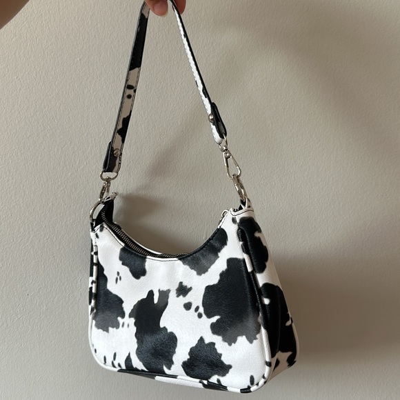 Handbags - Cow Print Shoulder Handbag